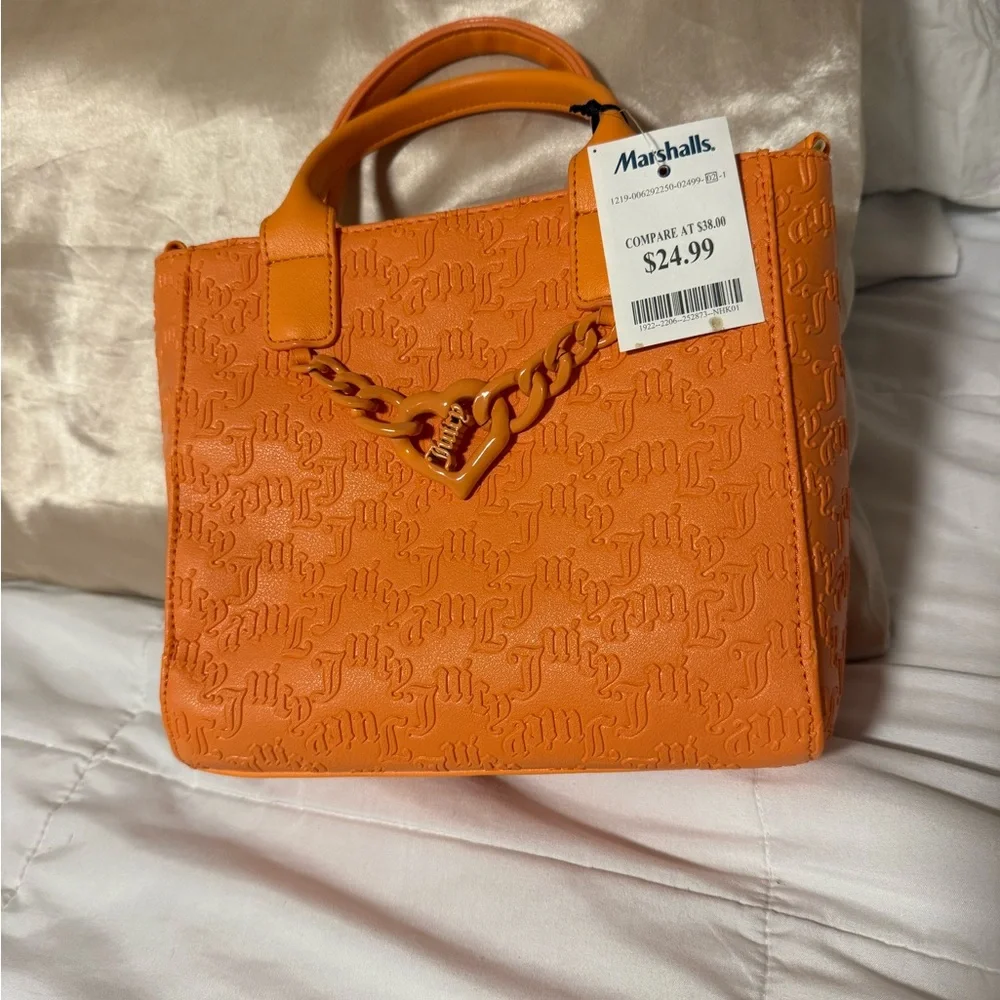 Juicy Couture Vibrant Orange Embossed Tote